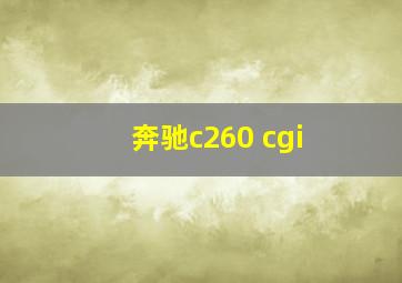 奔驰c260 cgi